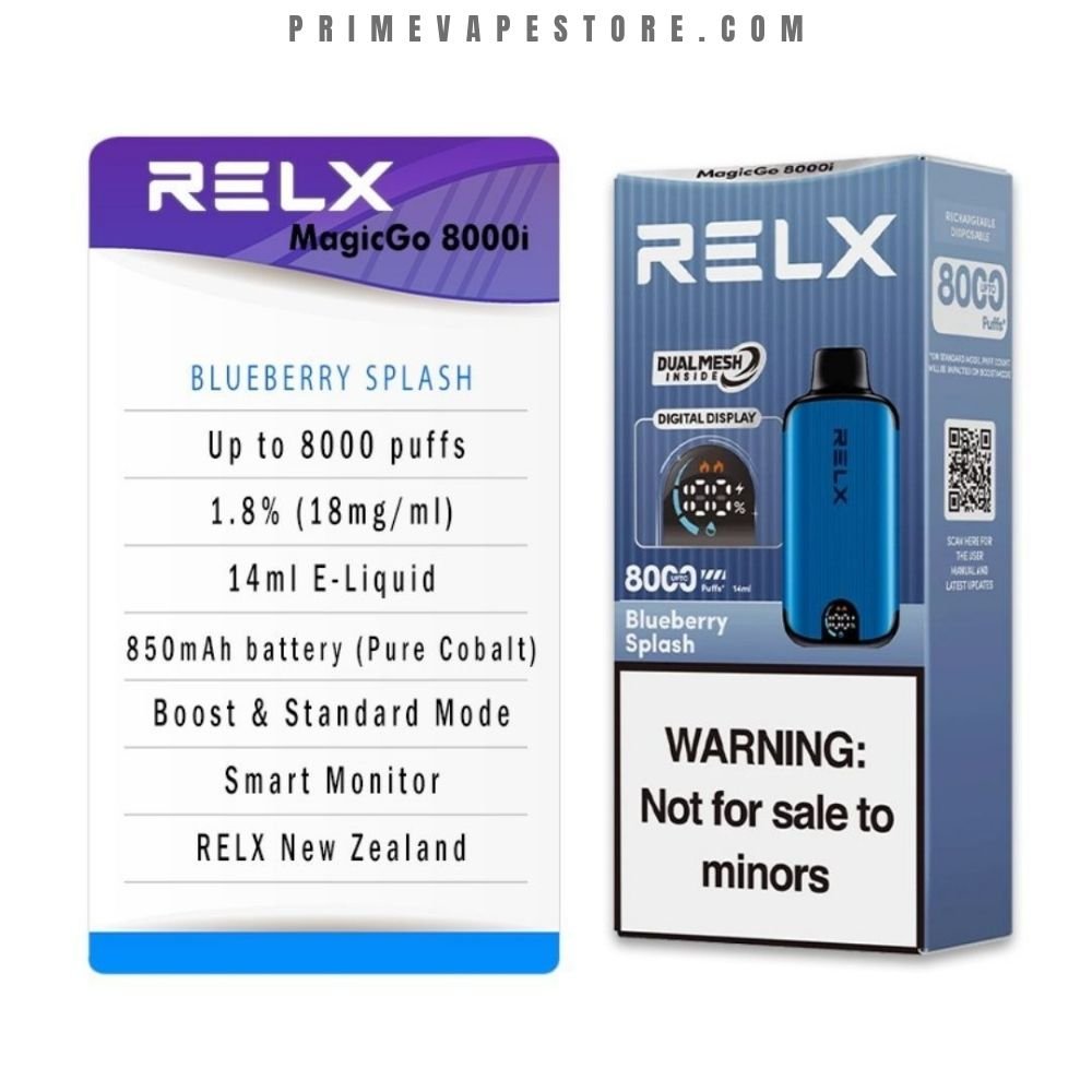 RELX MagicGo 8000 Puffs Blueberry Splash - Image 2