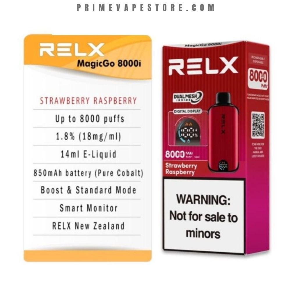RELX MagicGo 8000 Puffs Strawberry Raspberry - Image 2