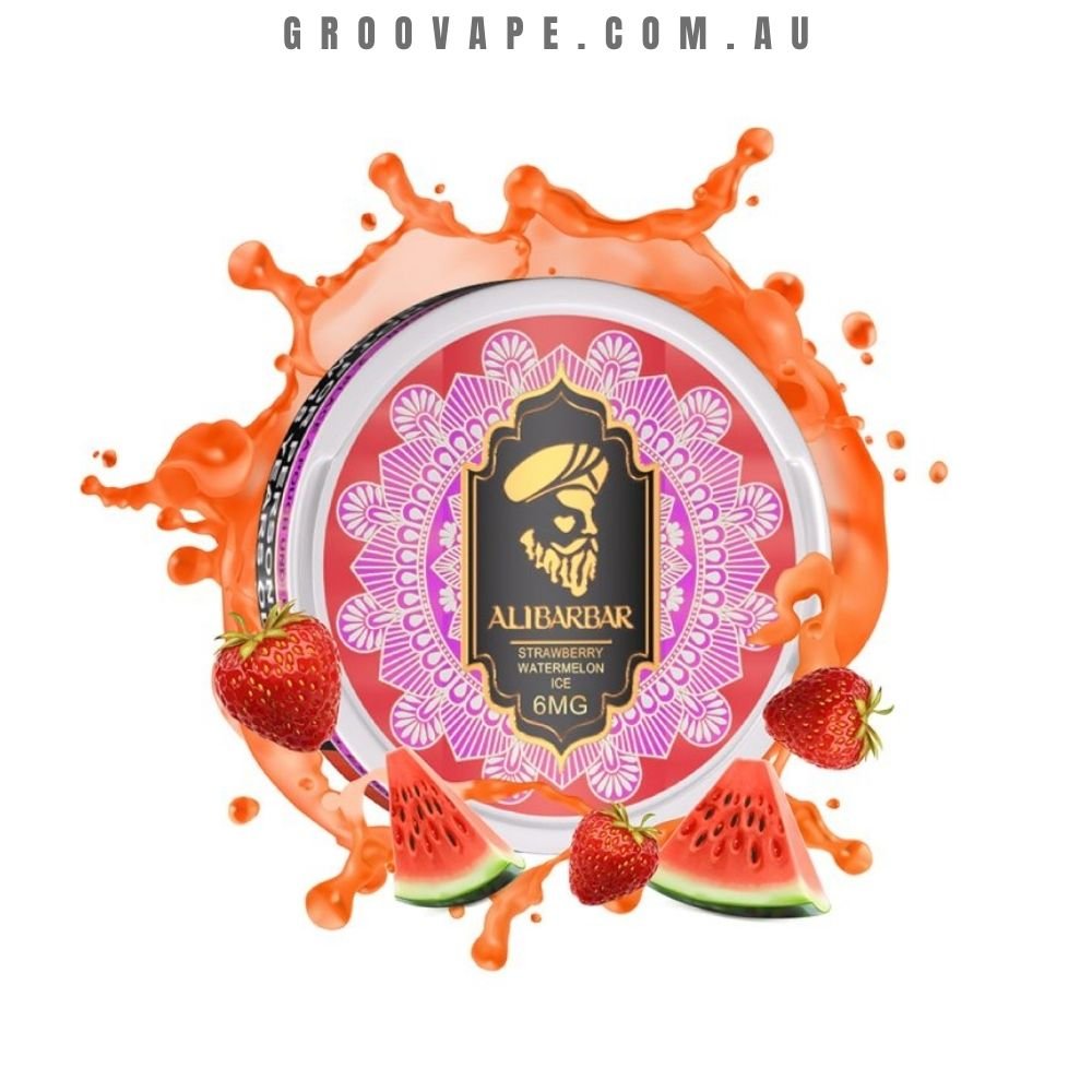 Strawberry Watermelon Ice – Alibarbar Nicotine Pouches – 6/12/24/36mg
